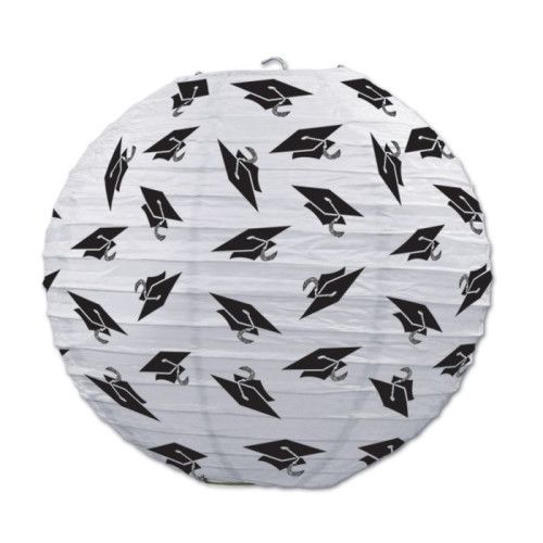 Grad Cap Paper Lanterns 3Ct
