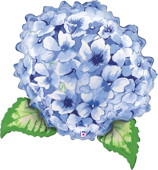 Hydrangea - 32" Helium Filled Foil Balloon, Ribbon