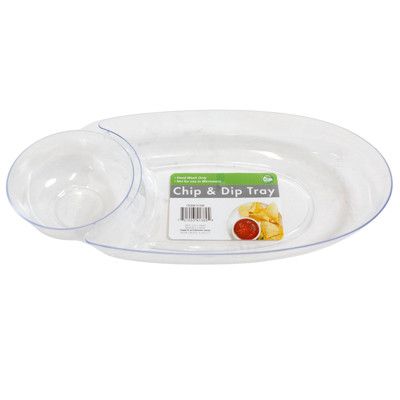 Chip N' Dip Clear 17" Oval Tray