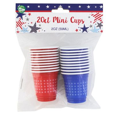 Patriotic 2oz Shot Glasses 20ct