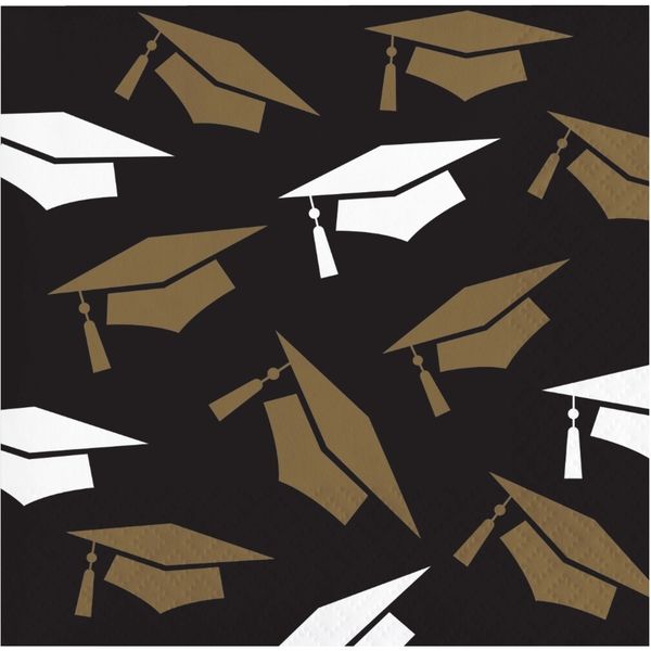Graceful Grad - Beverage Napkins 16 Ct