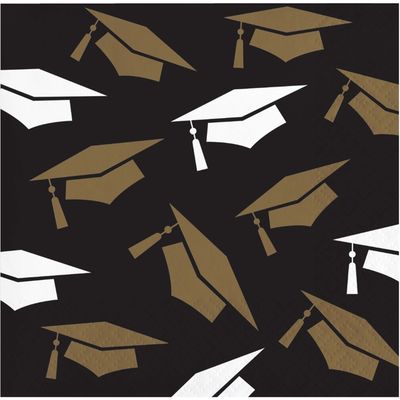 Graceful Grad - Beverage Napkins 16 Ct