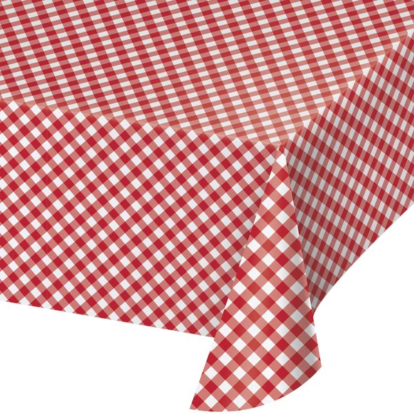 Classic Red Gingham - Paper Tablecover
