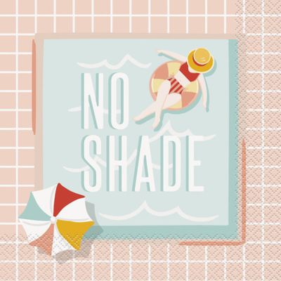 Poolside - "No Shade" Luncheon Napkins 16 Ct