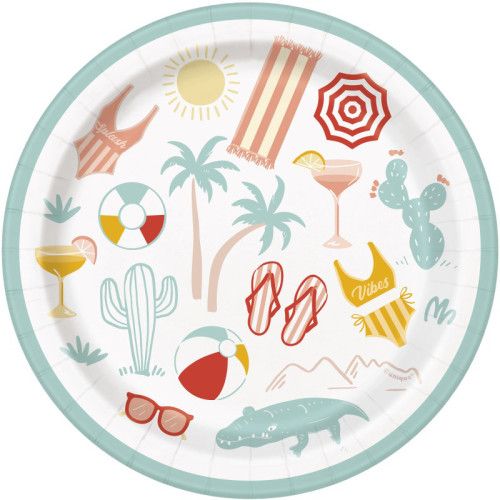 Poolside - 7" Plates 8ct
