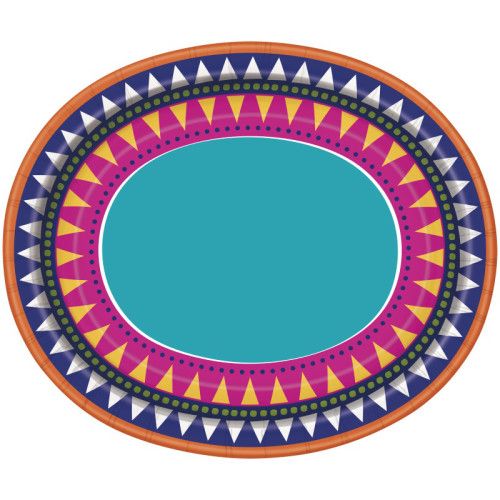 Boho Fiesta - 12" Oval Platter  8 Ct