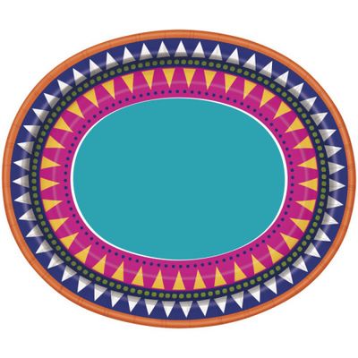 Boho Fiesta - 12" Oval Platter  8 Ct
