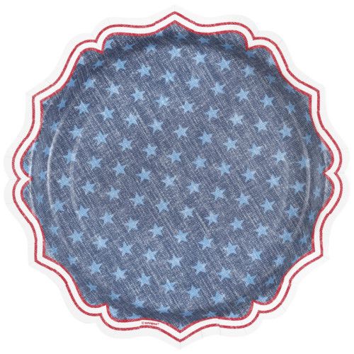 Classic Americana - 9.25" Paper Shaped Edge Plate 8 Ct