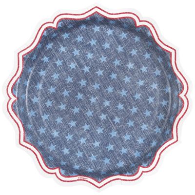 Classic Americana - 9.25" Paper Shaped Edge Plate 8 Ct