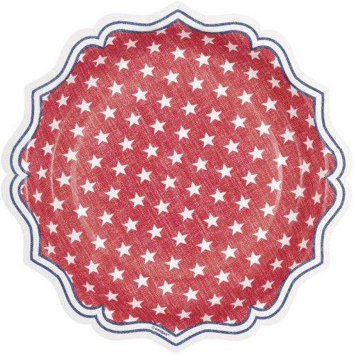 Classic Americana - 8.25" Shaped Edge Plates 8 Ct