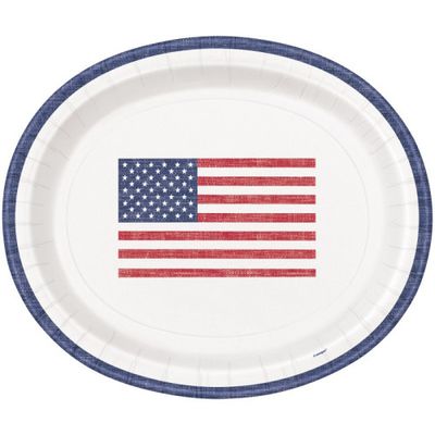 Classic Americana - 12" Oval Plates 8 Ct