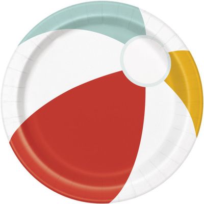Poolside - 9" Beach Ball Plates 8 Ct