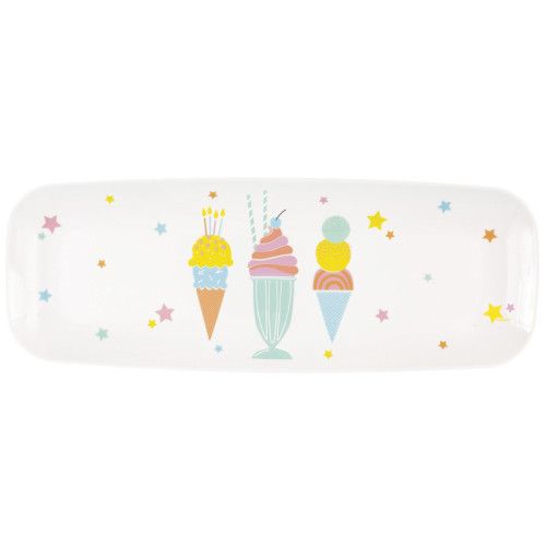 Pastel Ice Cream - Plastic Serving Tray 6" x 8"
