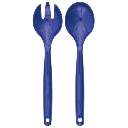 Navy Blue Plastic Serving Utensils Set  4pc