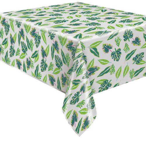 Tropical Leaves - Foil Tablecover  54" x 84"