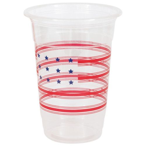 Peppy Patriotic - 16oz Plastic Party Cups 8 Ct