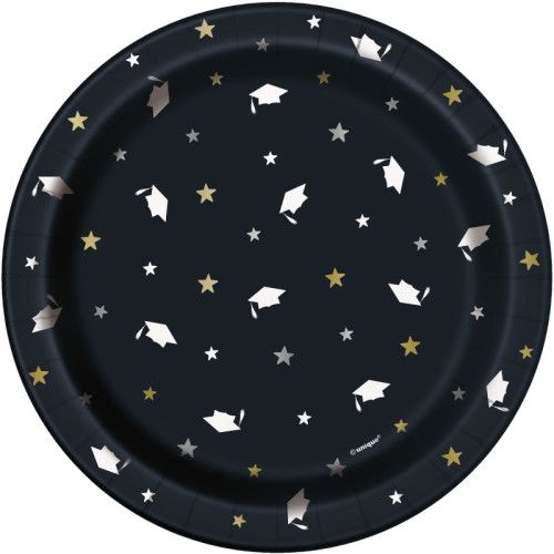 Stars &amp; Caps Graduation - 7" Dessert Plates 8 Ct
