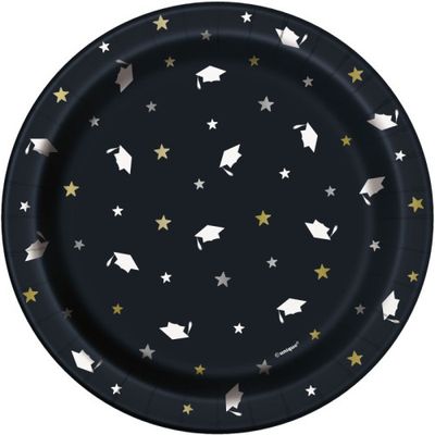 Stars &amp; Caps Graduation - 7" Dessert Plates 8 Ct