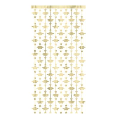 Golden Star Graduation - Photo Backdrop  39 x 79""