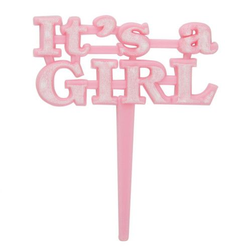 It's a Girl - Pink Cake Picks  8ct