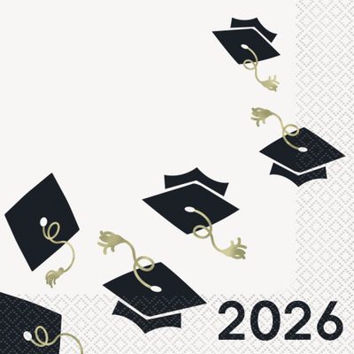 Party Grad - 2026 Luncheon Napkins  16ct