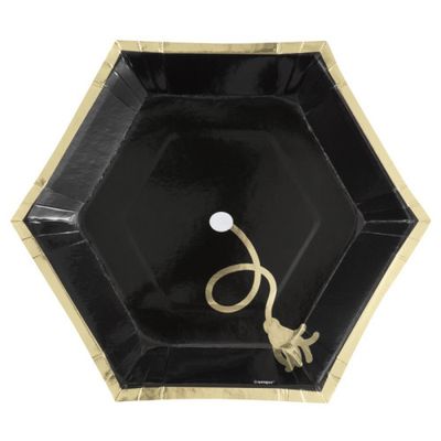 Party Grad - Hexagon-Shaped 9.25" Dinner Plates 8ct