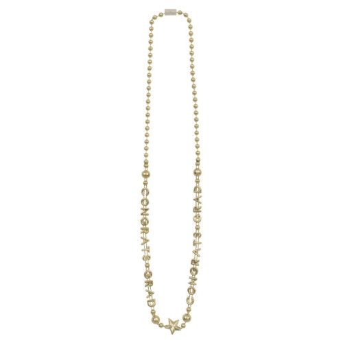 Congrats Grad 32" Gold Beaded Necklace
