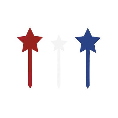 Patriotic Stars Plastic Cake Toppers  12ct
