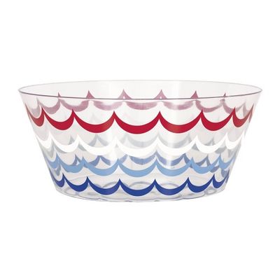Red White &amp; Blue Plastic Serving Bowl