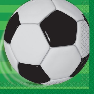 3D Soccer - Beverage Napkins  16ct