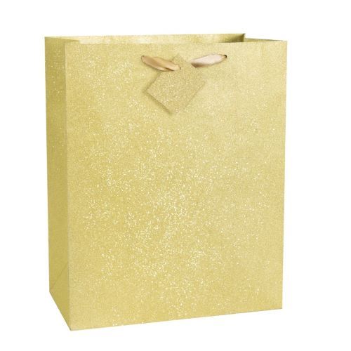 Gold Glitter Large Gift Bag
