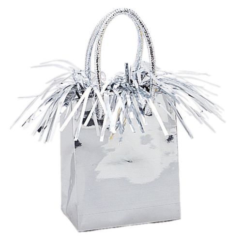 Mini Gift Bag Balloon Weight - Silver