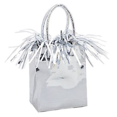 Mini Gift Bag Balloon Weight - Silver