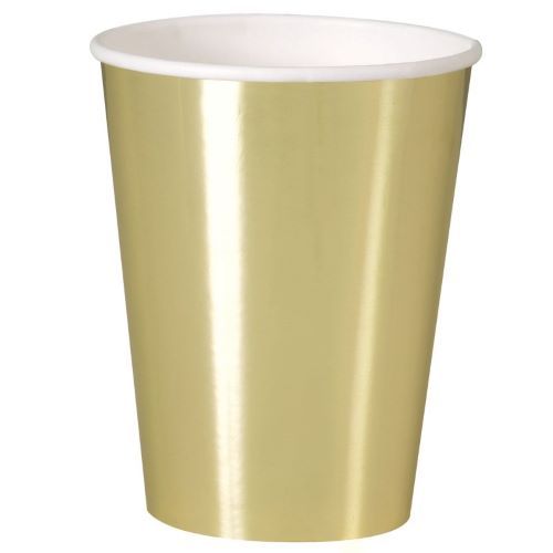 Gold Foil - 14.5oz Paper Cups  8ct