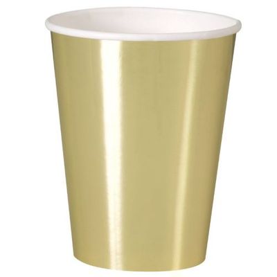Gold Foil - 14.5oz Paper Cups  8ct