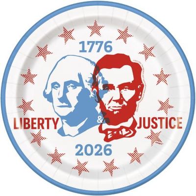 America 250th - 9" Dinner Plates  8ct