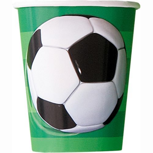 3D Soccer - 9oz Paper Cups  8ct
