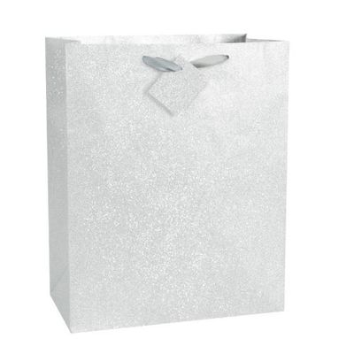 Silver Glitter Large Gift Bag