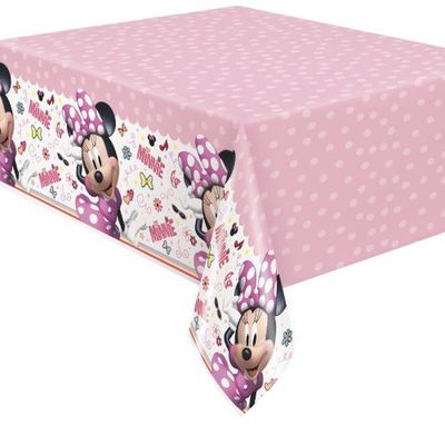 Iconic Minnie Mouse - Rect Plastic Table Cover  54 x 84""
