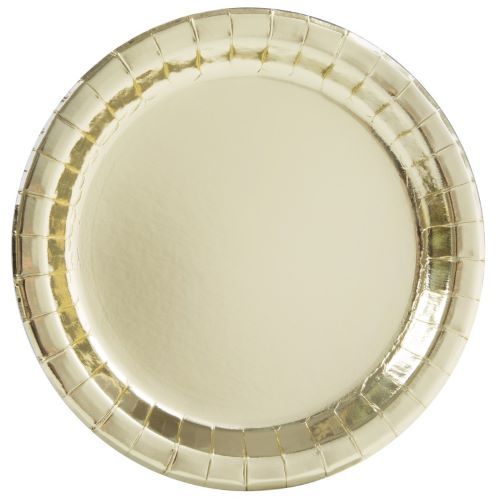 Gold Foil 9" Dinner Plates  8ct