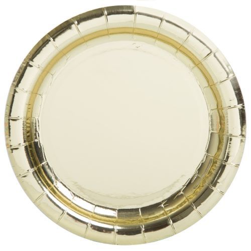 Gold Foil  7" Dessert Plates  8ct
