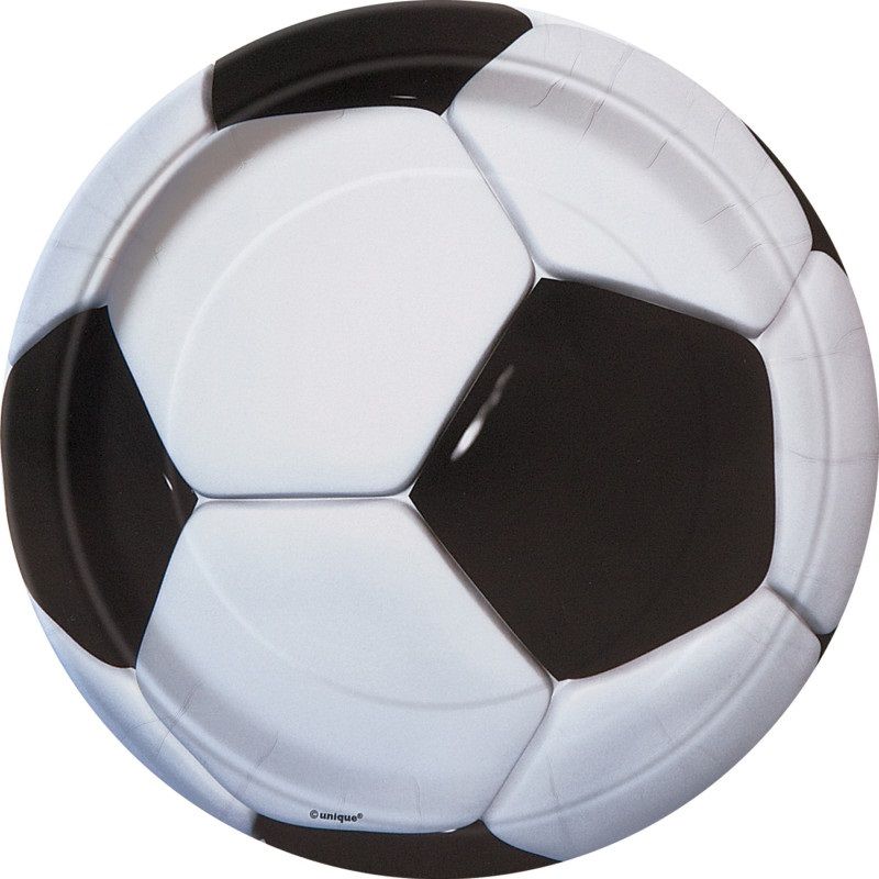 3D Soccer - 9" Dinner Plates  8ct