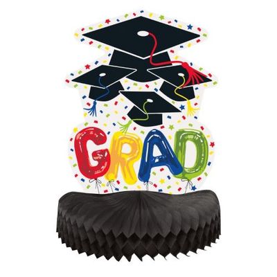 Letter Balloon Grad - Honeycomb Centerpiece  10",12"