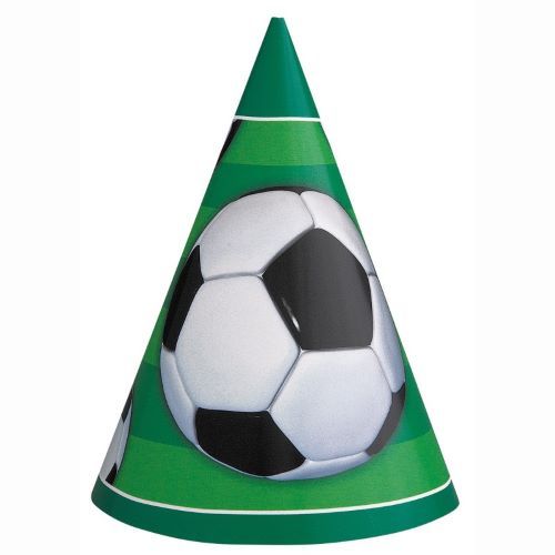 3D Soccer - Party Hats  8ct