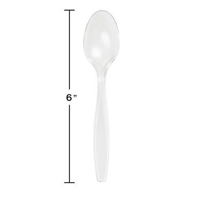 Plastic Spoons Clear 50 Ct