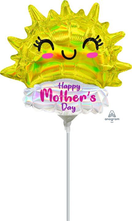 Happy Mother's Day Iridescent Happy Sun - 14" Air filled