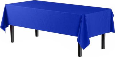 Rectangular Dark Blue Plastic Table Cover - 54" X 108"