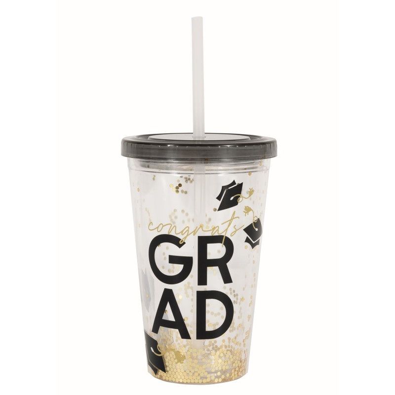 Party Grad - Plastic Tumbler with Lid &amp; Straw