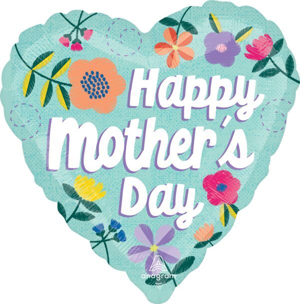 HMD Threaded Love - 17" Helium Filled Foil Balloon, Ribbon