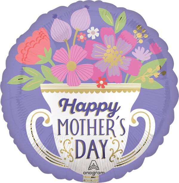 Satin World's Best Mom Trophy - 18" Helium Filled Foil Balloon, Ribbon